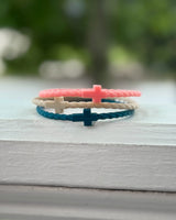 Cotton & Coral Infinity Cross Silicone Bracelet Set