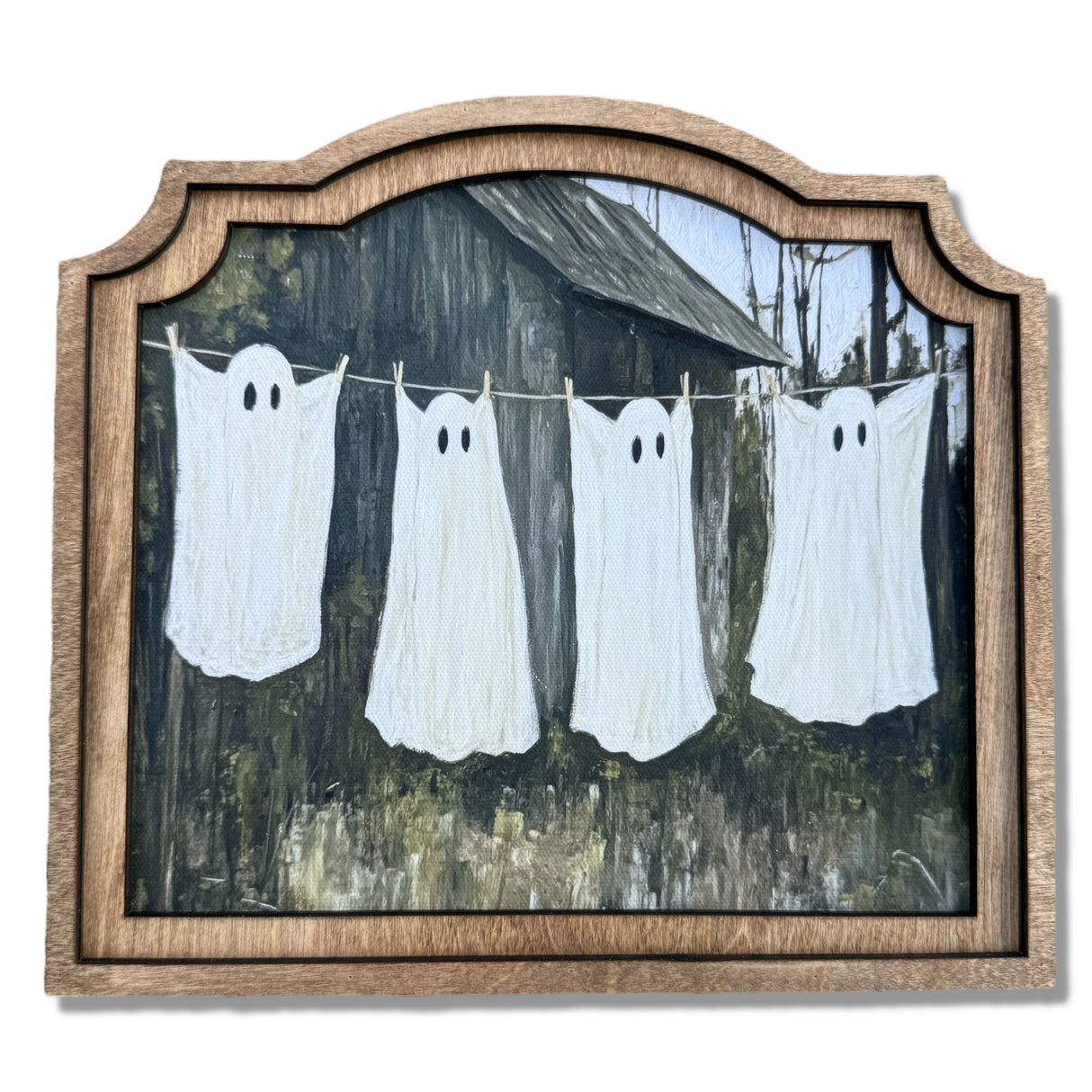 Provincial Ghost Laundry Framed Canvas Artwork
