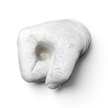Cement Hand Taper Candle Holder