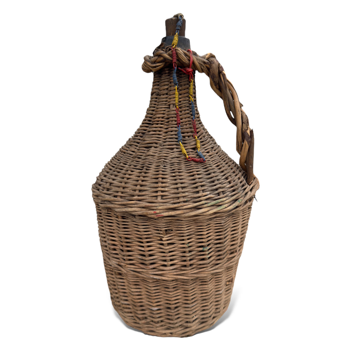 Vintage Wicker Covered Demijohn Wine Bottles