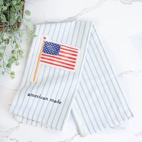 Americana Patch Cotton Hand Towel