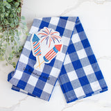 Americana Patch Cotton Hand Towel