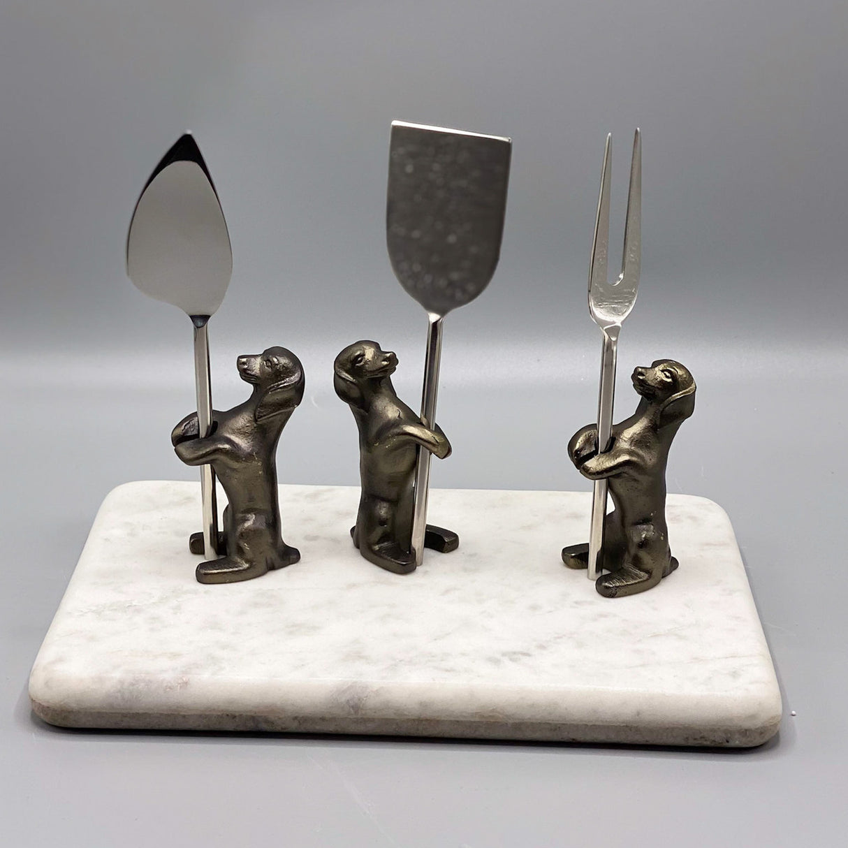 Aluminum Dog Cheese Knife Set | Set of 3