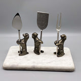 Aluminum Dog Cheese Knife Set | Set of 3