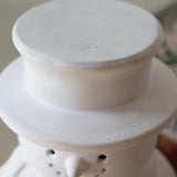 White Terracotta Snowman Figurine | 2 Sizes
