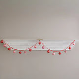 Pink & Red Mercury Glass Ornament Garland