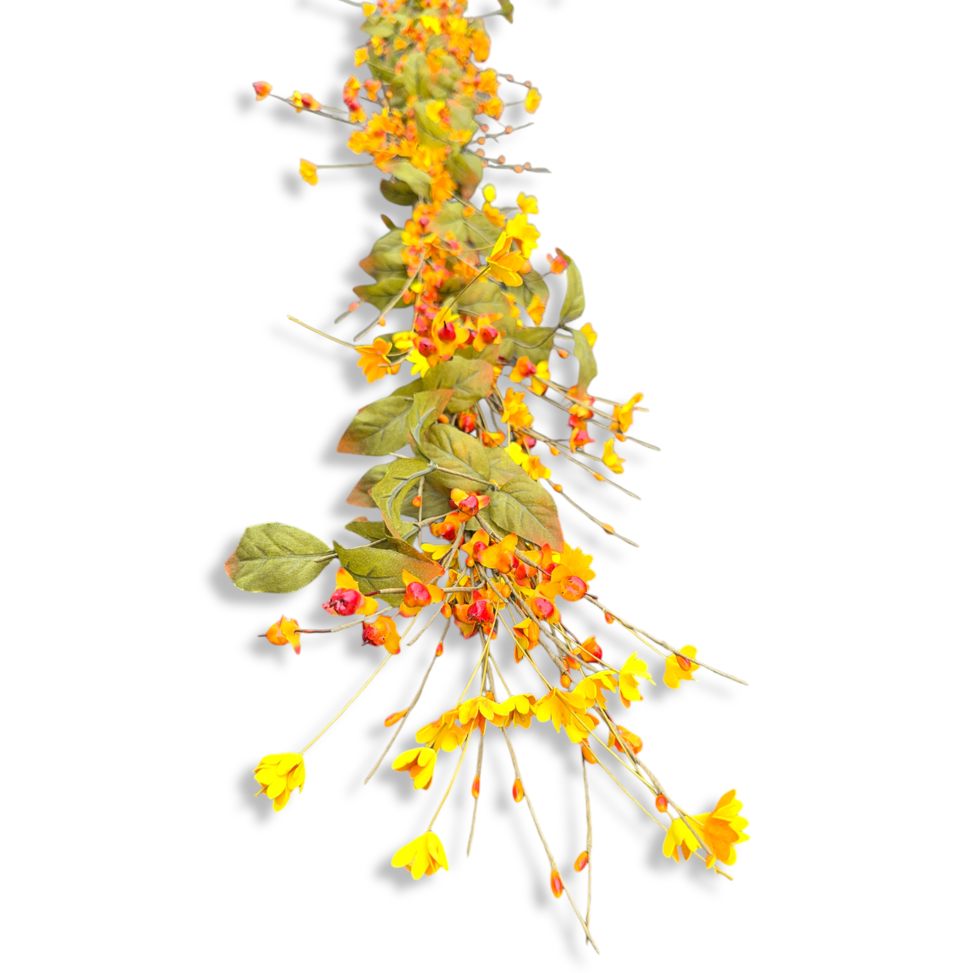 Yellow Wildflower Fall Foliage Garland - Thumbnail 4
