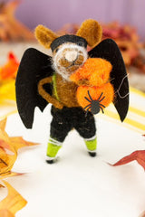 Wool Felt Mouse Critters in Halloween Costumes