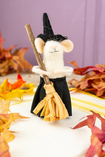 Wool Felt Mouse Critters in Halloween Costumes