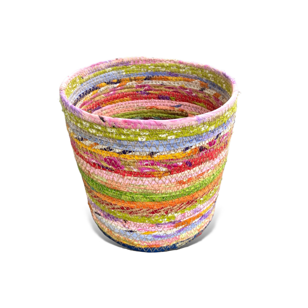 Handmade Woven Kantha Round Basket