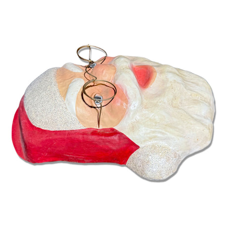 Retro Paper Mache Santa Face Wall Mount