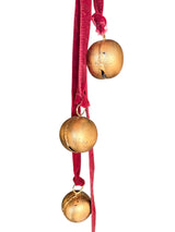 Red Velvet & Gold Bell Door Hanger