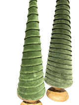 Green Velvet Sprial Cone Trees