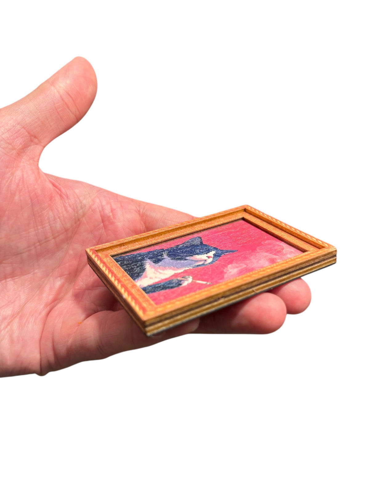 Smoking Cigarette Cat Fridge Magnet