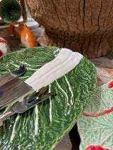 Hand-Painted Ceramic Cabbage Shaped Platter