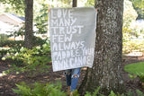 Paddle Your Own Canoe Hand Painted Wall Tarp