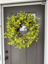 Oversized Mixed Green Foliage Twig Door Wreath | 30''