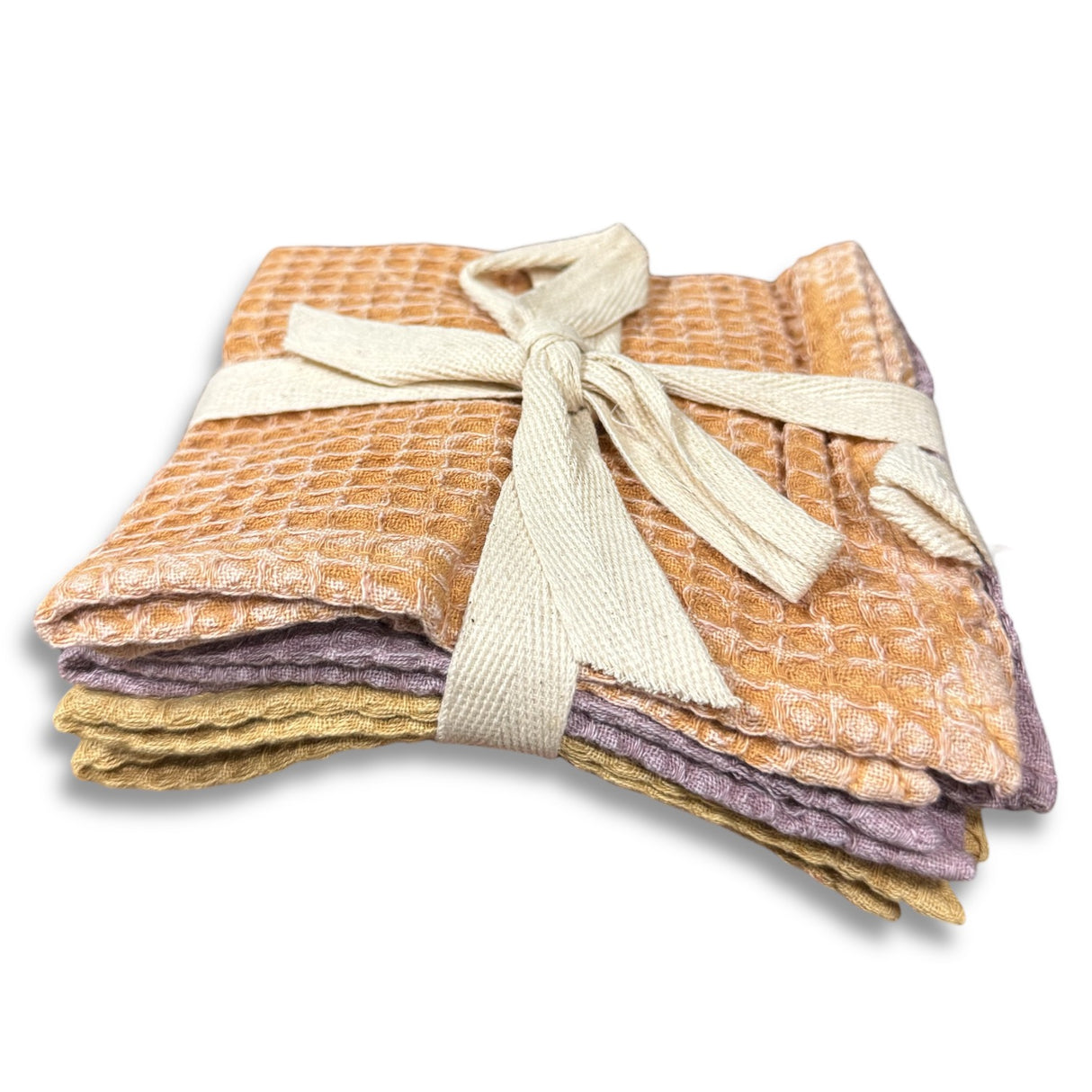 Stonewashed Cotton Waffle Weave Dishcloths (Set of 3)