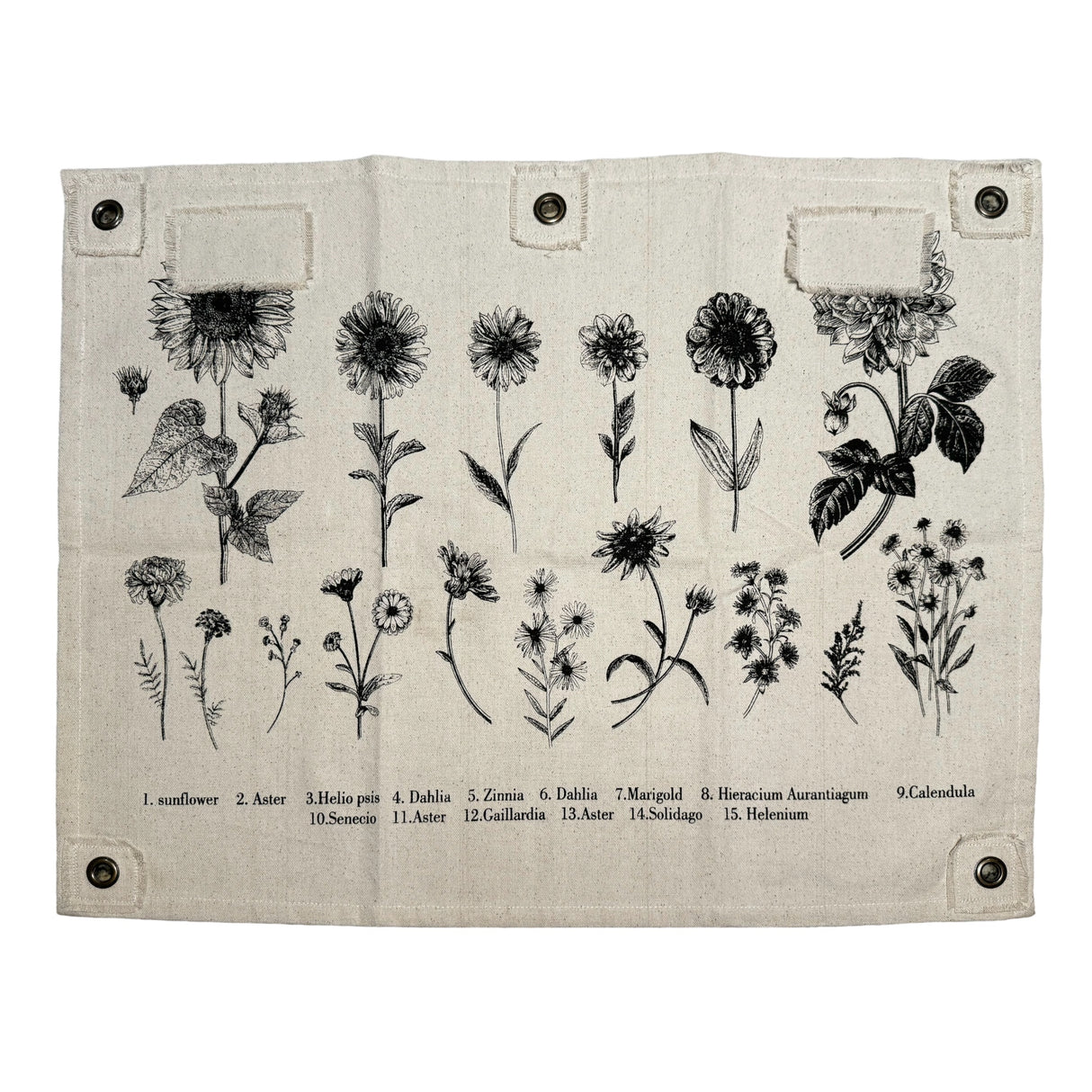 Botanical Flower Tarp Wall Hanging