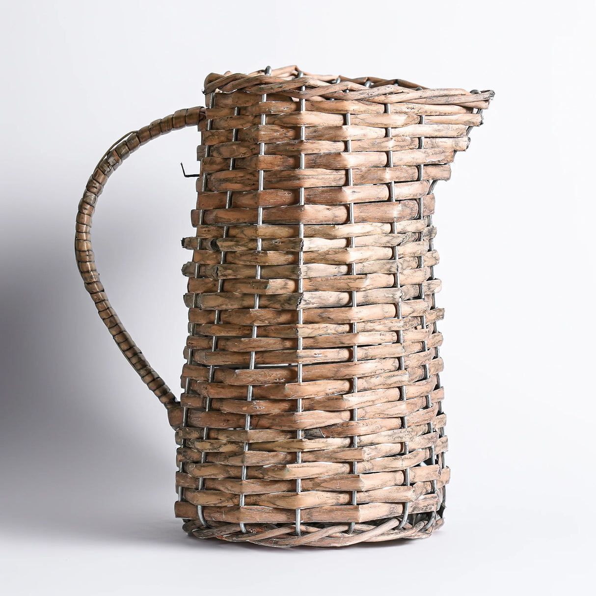 Woven Wicker Pitcher