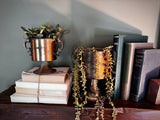 Antique Copper Finish Trophy Planters with Handles