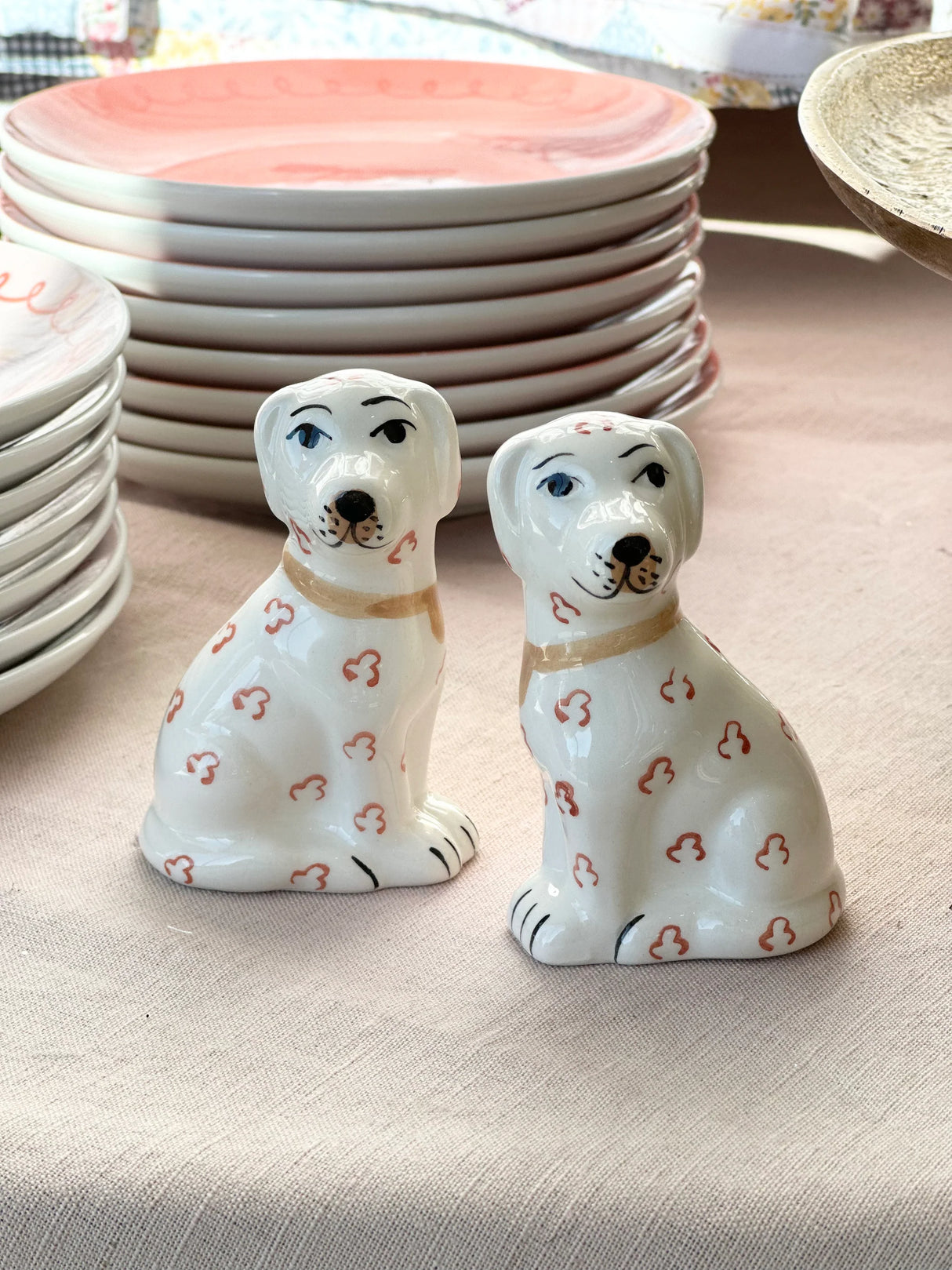 Ceramic Dog Salt & Pepper Shaker Set