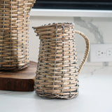 Woven Wicker Pitcher