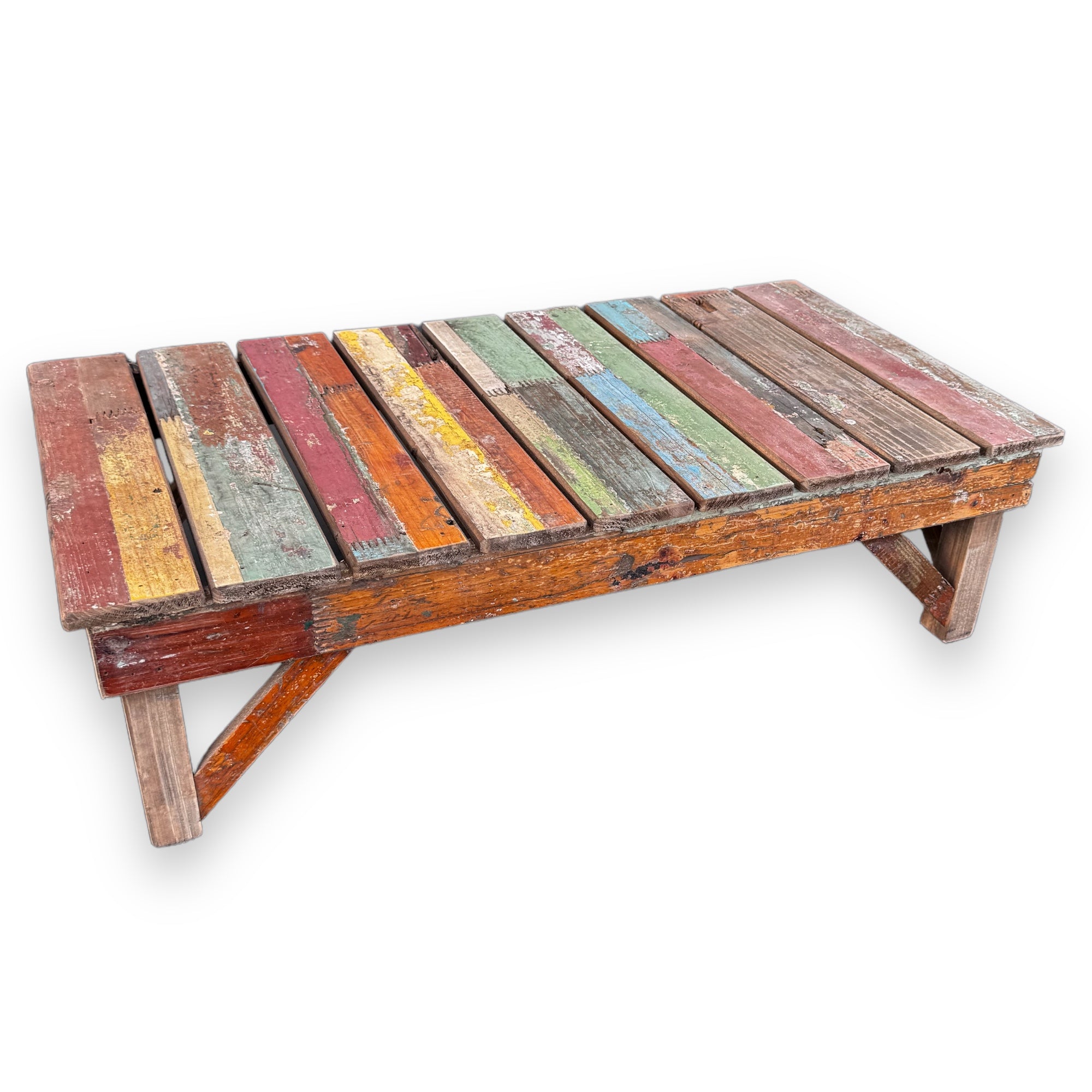 Painted Distressed Wood Risers – Rust & Cinder