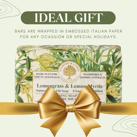 Lemongrass & Lemon Myrtle Triple-Milled Soap Bar | Wavertree & London