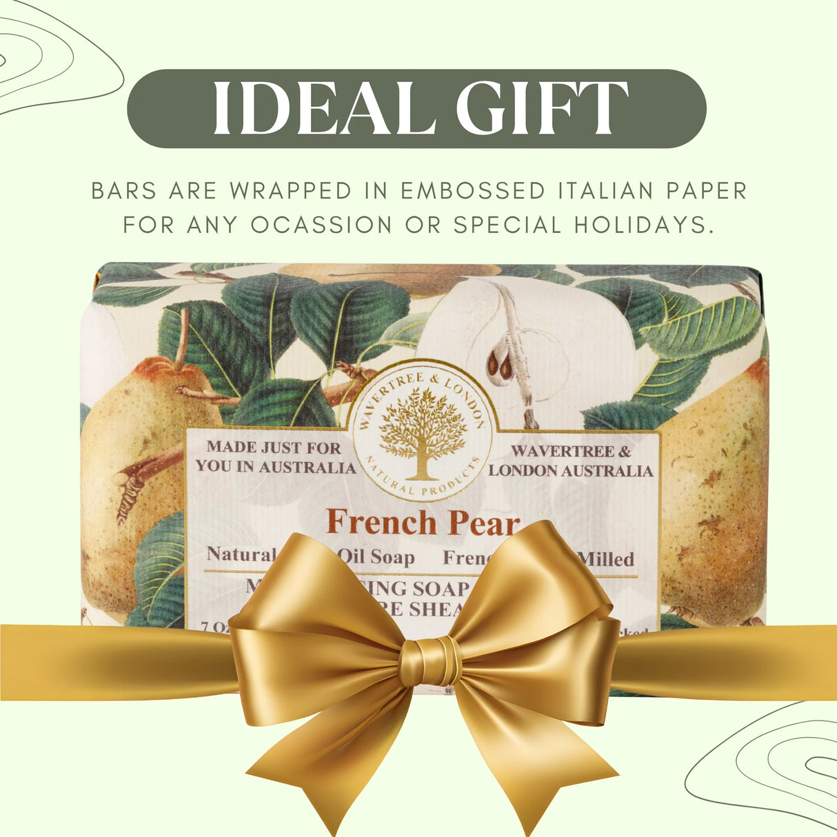 French Pear Triple-Milled Soap Bar | Wavertree & London