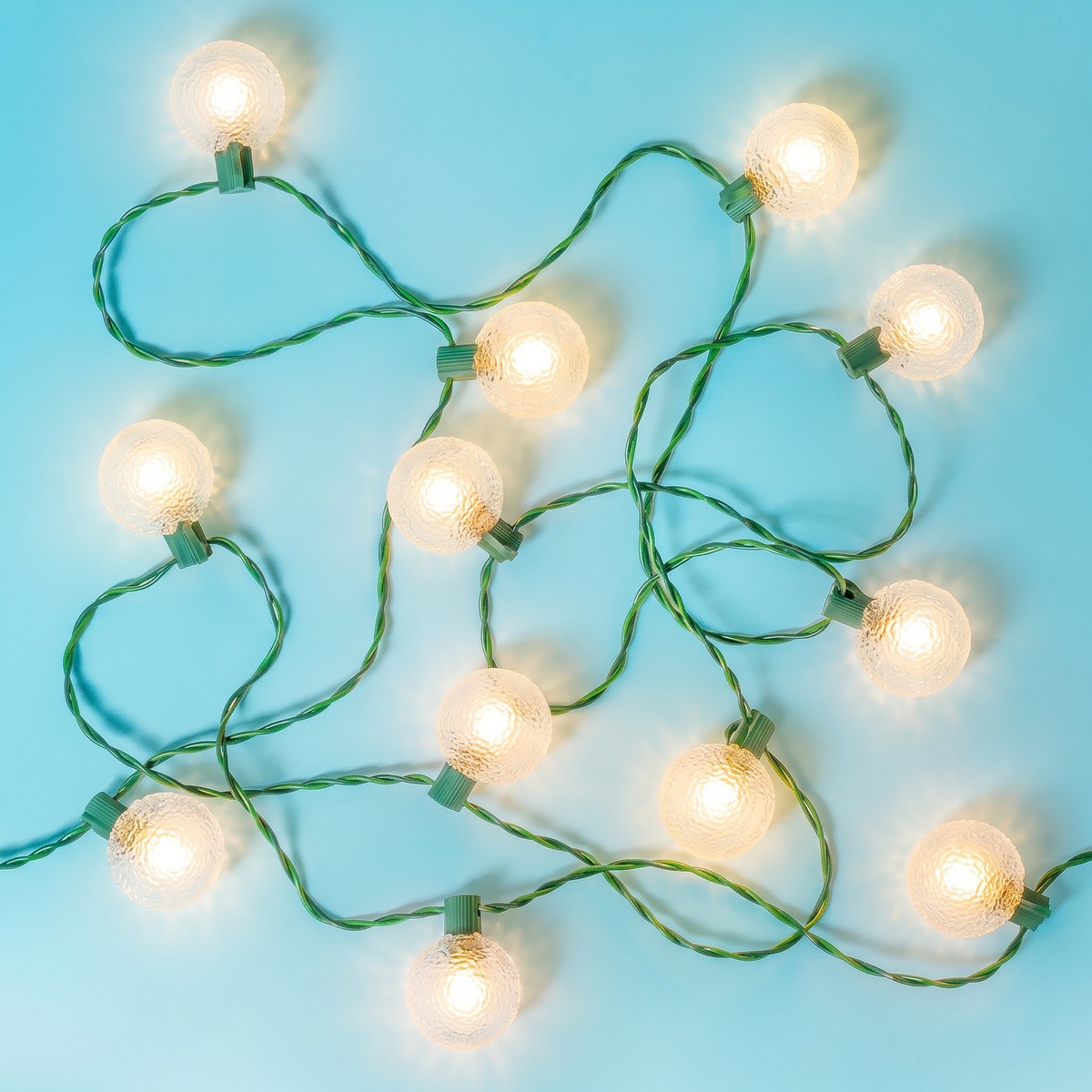 Tru-Tone Ice Lites Clear Frosted Snowball LED Light Strand