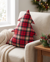 Plaid Flannel Christmas Tree Pillow