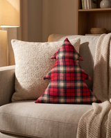 Plaid Flannel Christmas Tree Pillow