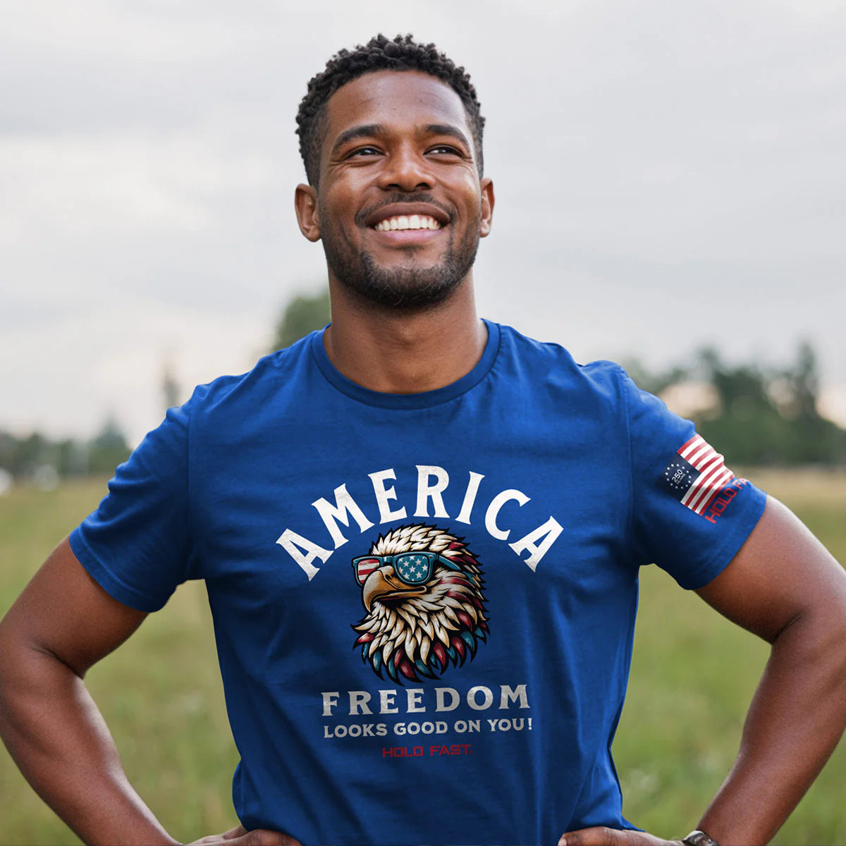 America Eagle Patriotic Men's T-Shirt