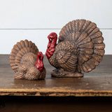 Brown & Red Tabletop Resin Turkey