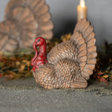Brown & Red Tabletop Resin Turkey