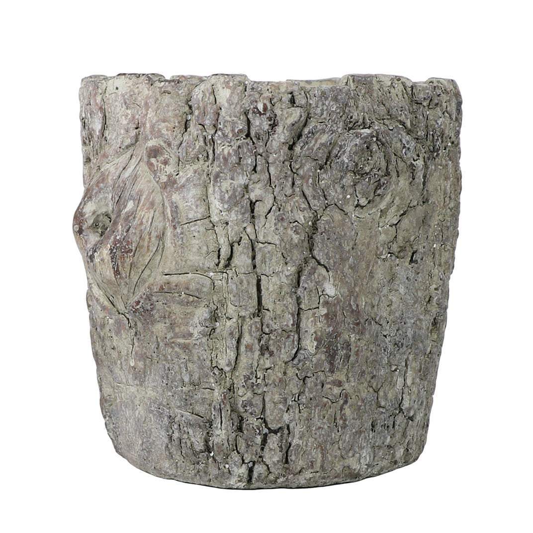 Faux Bois Wood Concrete Log Planter
