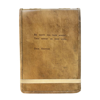 be happy for this moment leather journal by sugarboo