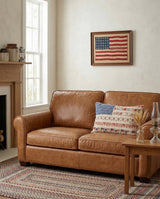 Patchwork American Flag Lumbar Pillow