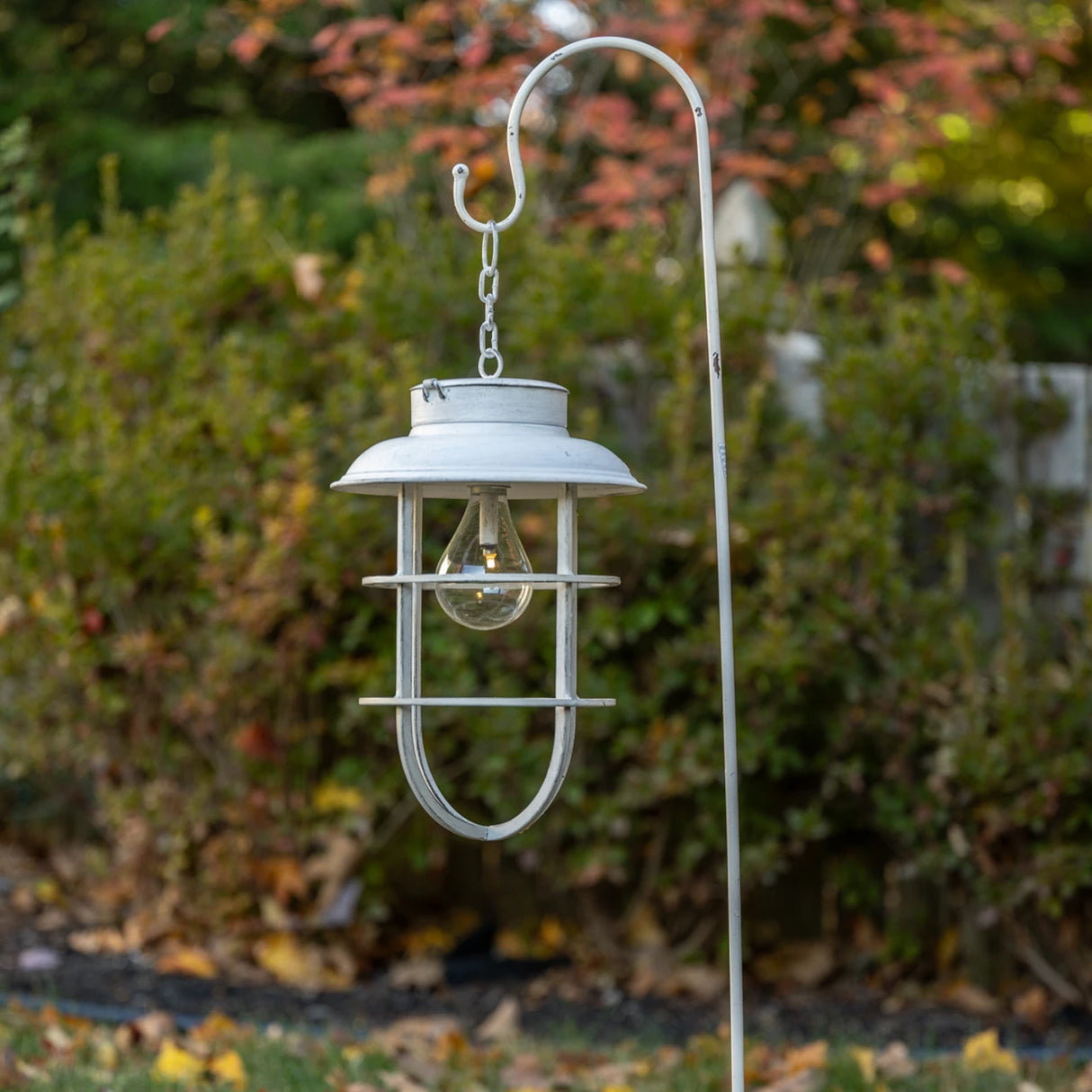 Aged White Hanging Decorative Lantern