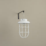 Aged White Hanging Decorative Lantern