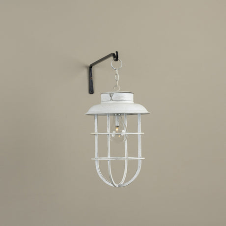 Aged White Hanging Decorative Lantern