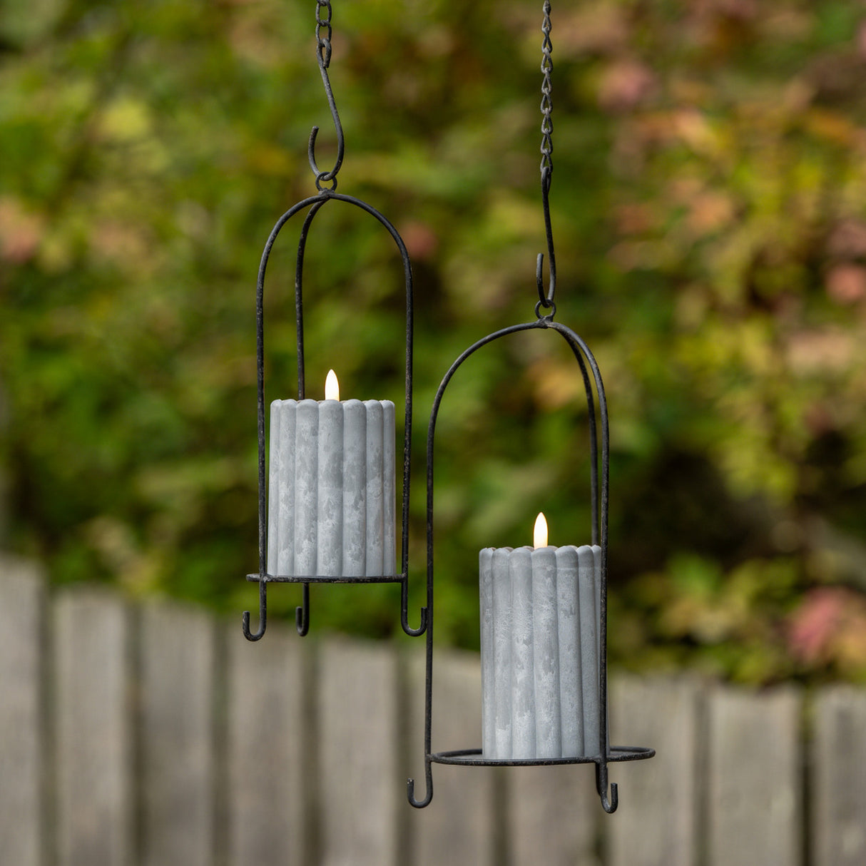 Metal Hanging Candle Lantern with Hook