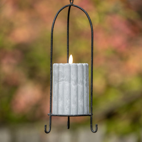 Metal Hanging Candle Lantern with Hook