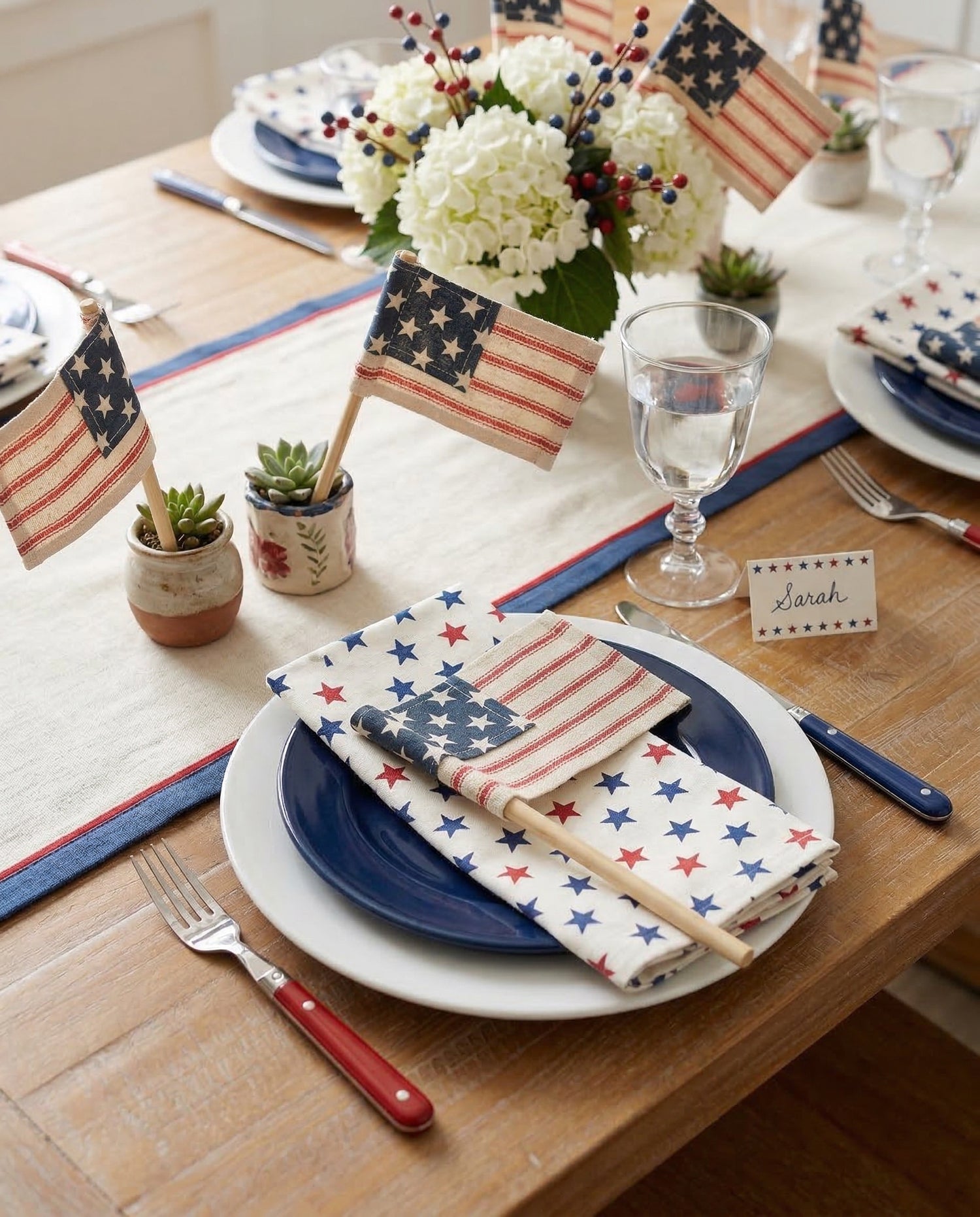 Mini Fabric American Flag Pick