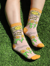 Make Today Your Bitch Sunflower Women's Crew Socks