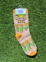 Make Today Your Bitch Sunflower Women's Crew Socks