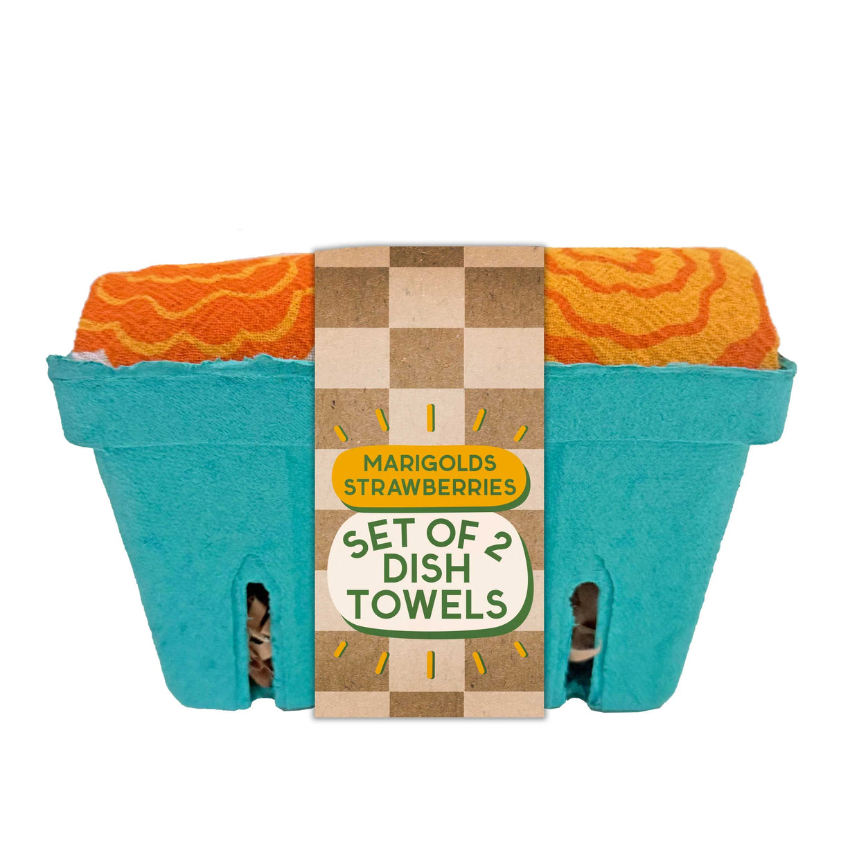 Mari Berry Marigold & Strawberry Dish Towel Set