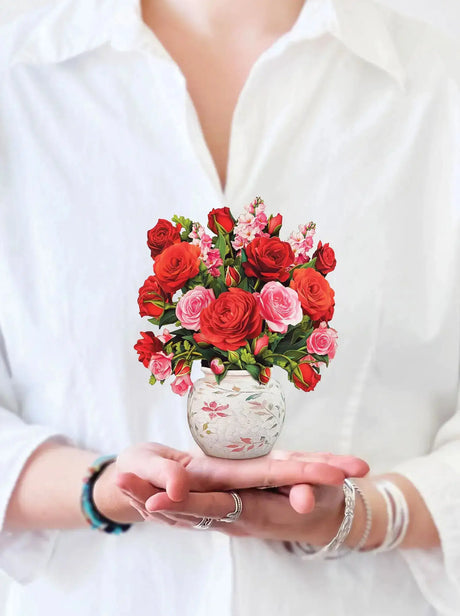 Mini Blooming Roses Pop-Up Card | FreshCut Paper