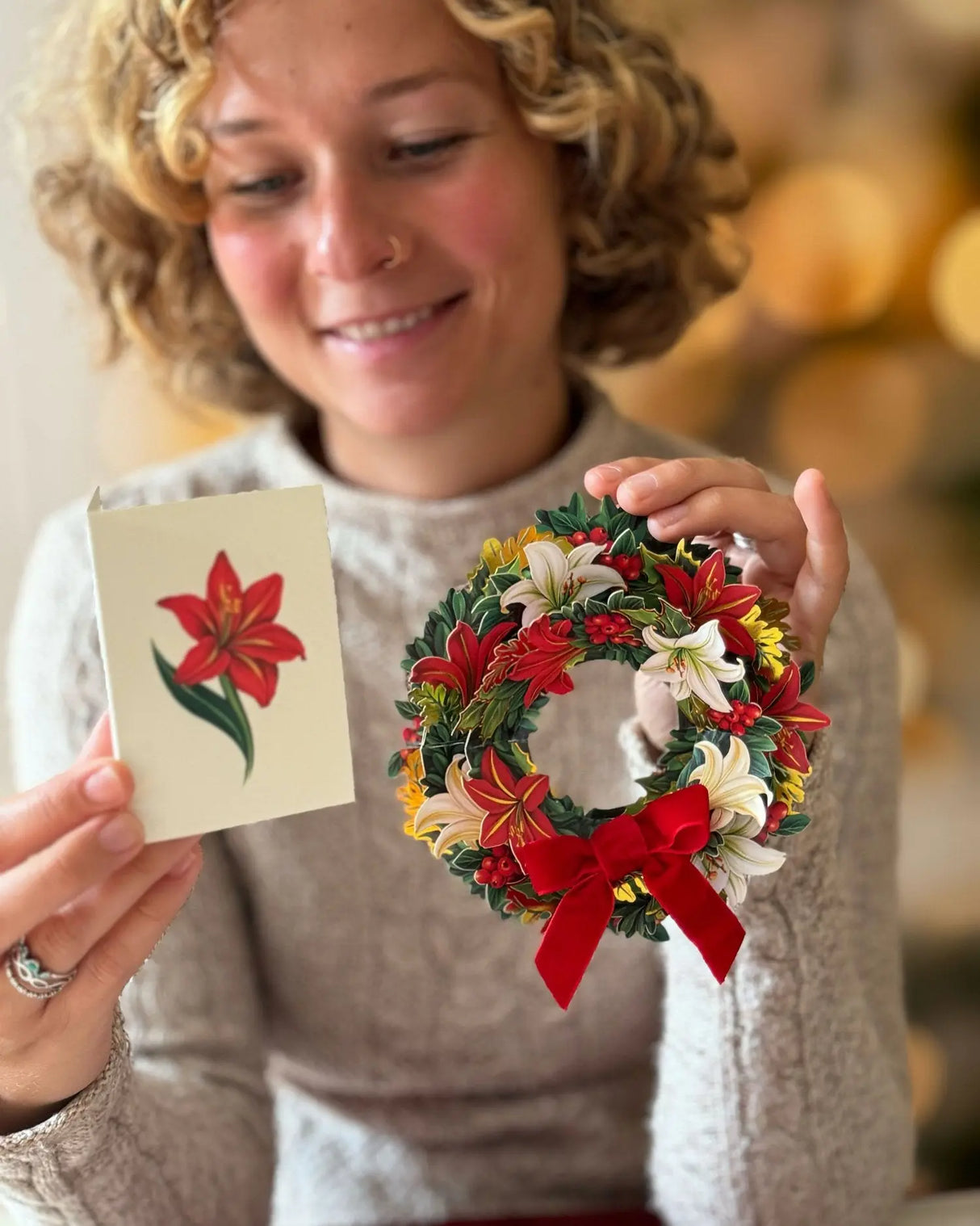 Mini Winter Joy Wreath Pop-Up Card | FreshCut Paper